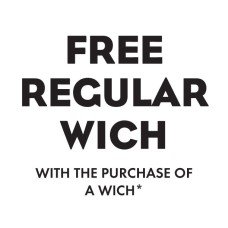 Free Regular Wich with Wich